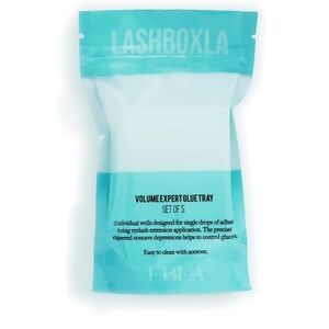 LashBoxLA Reusable Glue Trays for Individual Lash Extensions 5 Pk/12 Wells/Tray
